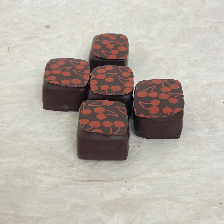 kersenganache donkere chocolade